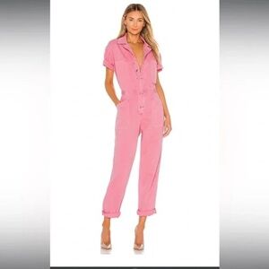 Pistola Grover Jumpsuit in Flamingo/Pink Small